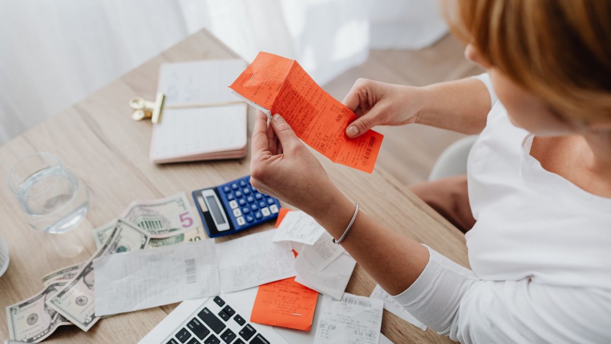 accountant working with invoices