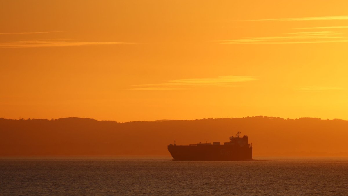shipping boat ocean horizon