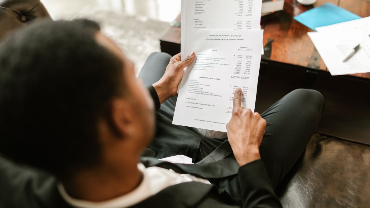 professional accountant checking documents