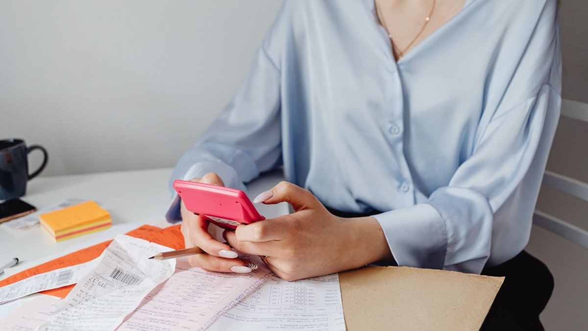 accountant working office desk